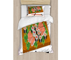 Plate of Tasty Food Duvet Cover Set