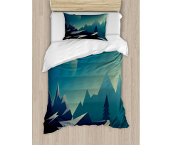 Geometric Landscape Scene Duvet Cover Set