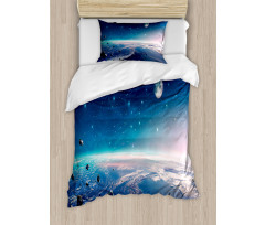 Image of Nebula Asteroids Duvet Cover Set