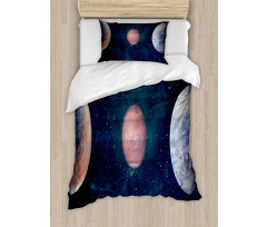 Planets Starry Galaxy Space Duvet Cover Set