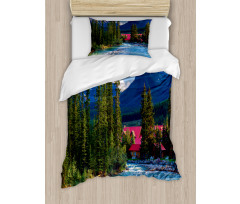 Lake Louise Banff Village Duvet Cover Set