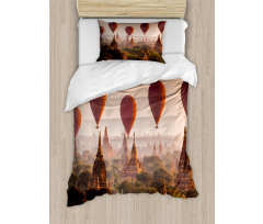 Hot Air Balloon Myanmar Duvet Cover Set