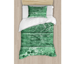 Cracked Look Wooden Duvet Cover Set