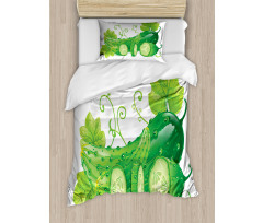 Juicy Cucumber Graphic Duvet Cover Set