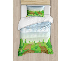 Idyllic Farm Fields Duvet Cover Set