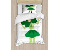 Lucky Clover Hat Duvet Cover Set