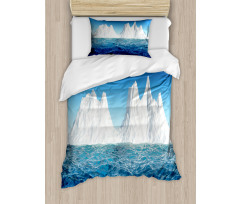 Antarctic Scene in Ocean Duvet Cover Set