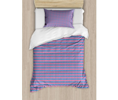 Eastern Traditional Grid Duvet Cover Set