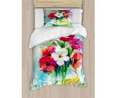 Flowers in a Vase Art Duvet Cover Set