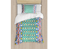 Colorful Mosaic Wall Duvet Cover Set