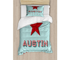 Texas Wording and a Star Duvet Cover Set