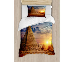 Desert and Pyramids Dusk Duvet Cover Set