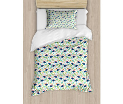 Dinosaurs Funny Doodle Duvet Cover Set