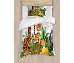 Colorful Forest Wildlife Duvet Cover Set