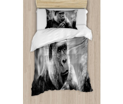 Close up Shot Ape Animal Duvet Cover Set