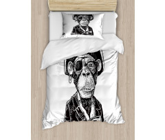 Pirate Monkey Portrait Art Duvet Cover Set