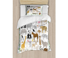 Assorted Forest Creatures Duvet Cover Set