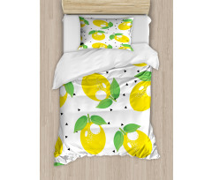 Cheery Citrus Fruits Art Duvet Cover Set