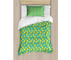 Colorful Citrus Leaves Art Duvet Cover Set