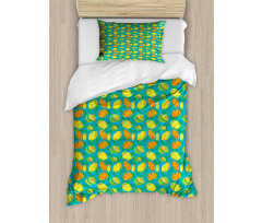 Funky Color Citrus Cartoon Duvet Cover Set