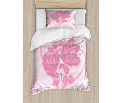 Roses in Heart Duvet Cover Set