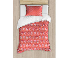 Rose Ivy Hearts Duvet Cover Set