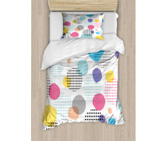 Colorful Spots Stripes Duvet Cover Set