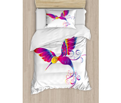 Feather Hummingbird Duvet Cover Set