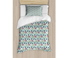 Arctic Animals Ice Skating Duvet Cover Set