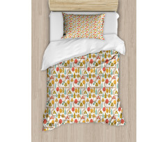 Abstract Trees and Roads Duvet Cover Set