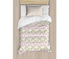 Soft Foxes Trees and Roses Duvet Cover Set