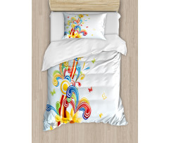 Funky Vertical Wave Duvet Cover Set