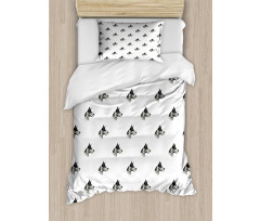 Side Look Breed Head Duvet Cover Set