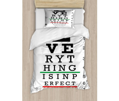 Encouraging Calligraphy Duvet Cover Set