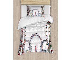 Festival Fair Rides Duvet Cover Set