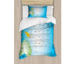 Pacific Islands Informational Duvet Cover Set