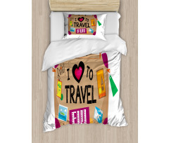 Luggage to Fiji Duvet Cover Set