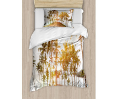 Sunbeams Hitting an Island Duvet Cover Set