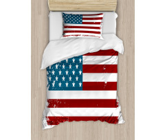 Grungy Old Glory USA Duvet Cover Set