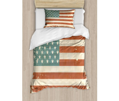 Grunge US Flag Duvet Cover Set