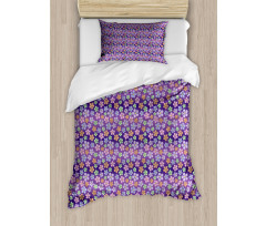 Graphical Flower Elements Duvet Cover Set