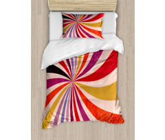 Grunge Sunburst or Swirls Duvet Cover Set