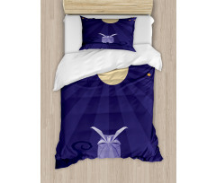 Origami Bird at Night Duvet Cover Set