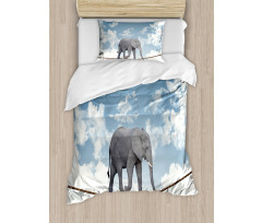 Classic Elephant Balance Duvet Cover Set