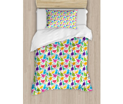 Wild Dinosaur Cartoon Duvet Cover Set