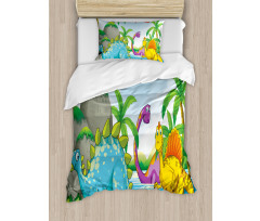 Dinosaurs in the Jungle Duvet Cover Set