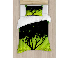 Funky Sunset Nature Art Duvet Cover Set