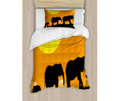 Baby Elephant and Family Duvet Cover Set