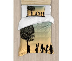 Children Dance Shade Art Duvet Cover Set