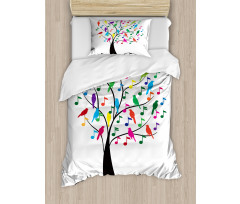 Tree with Notes Happiness Duvet Cover Set